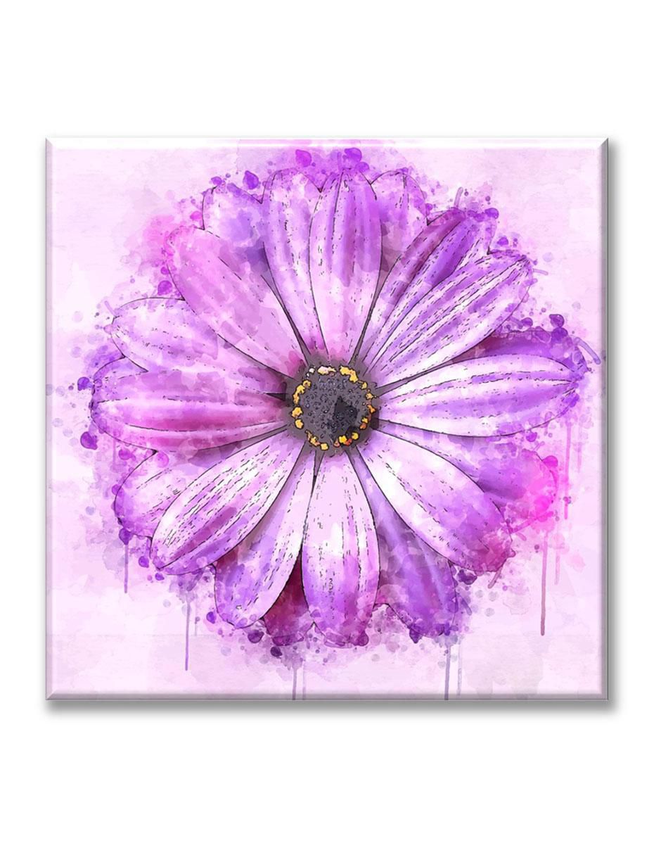 Cuadro decorativo Flor morada acuarela