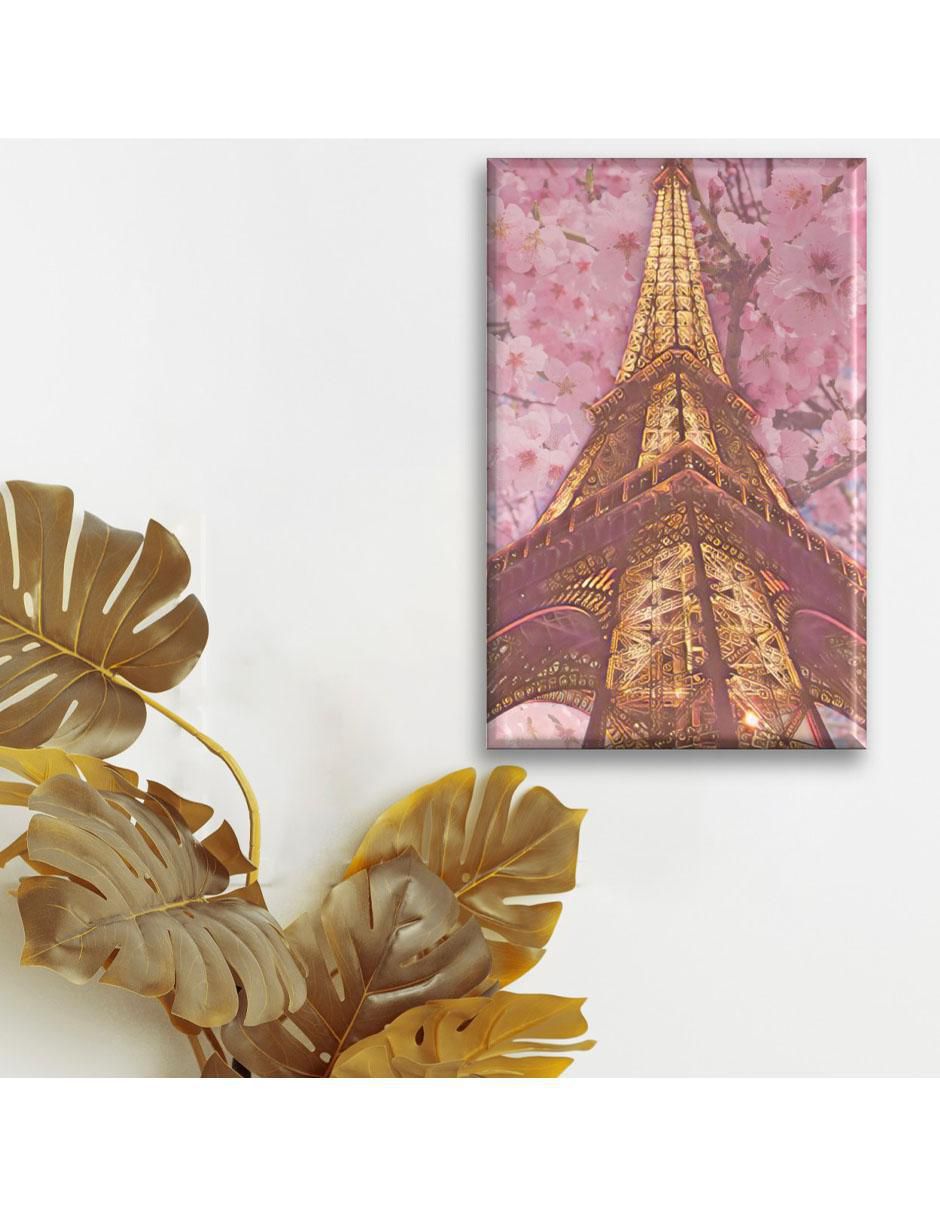 Cuadro decorativo Torre Eiffel cerezos 2