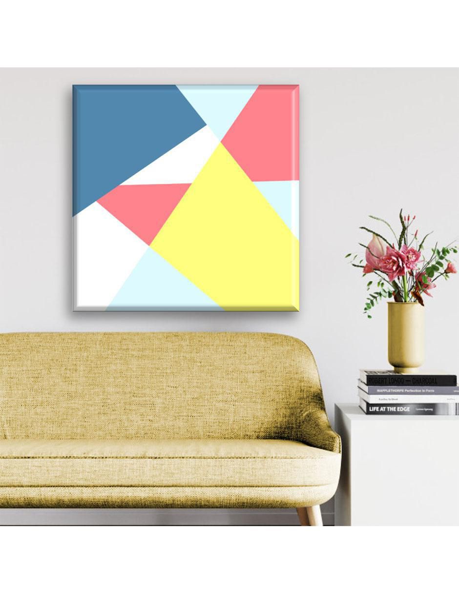 Cuadro decorativo Triángulos pastel 3