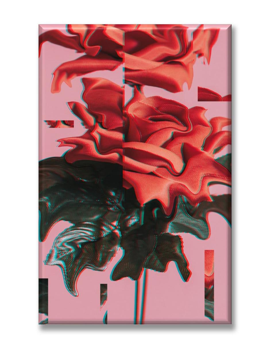 Cuadro decorativo Rosa glitch