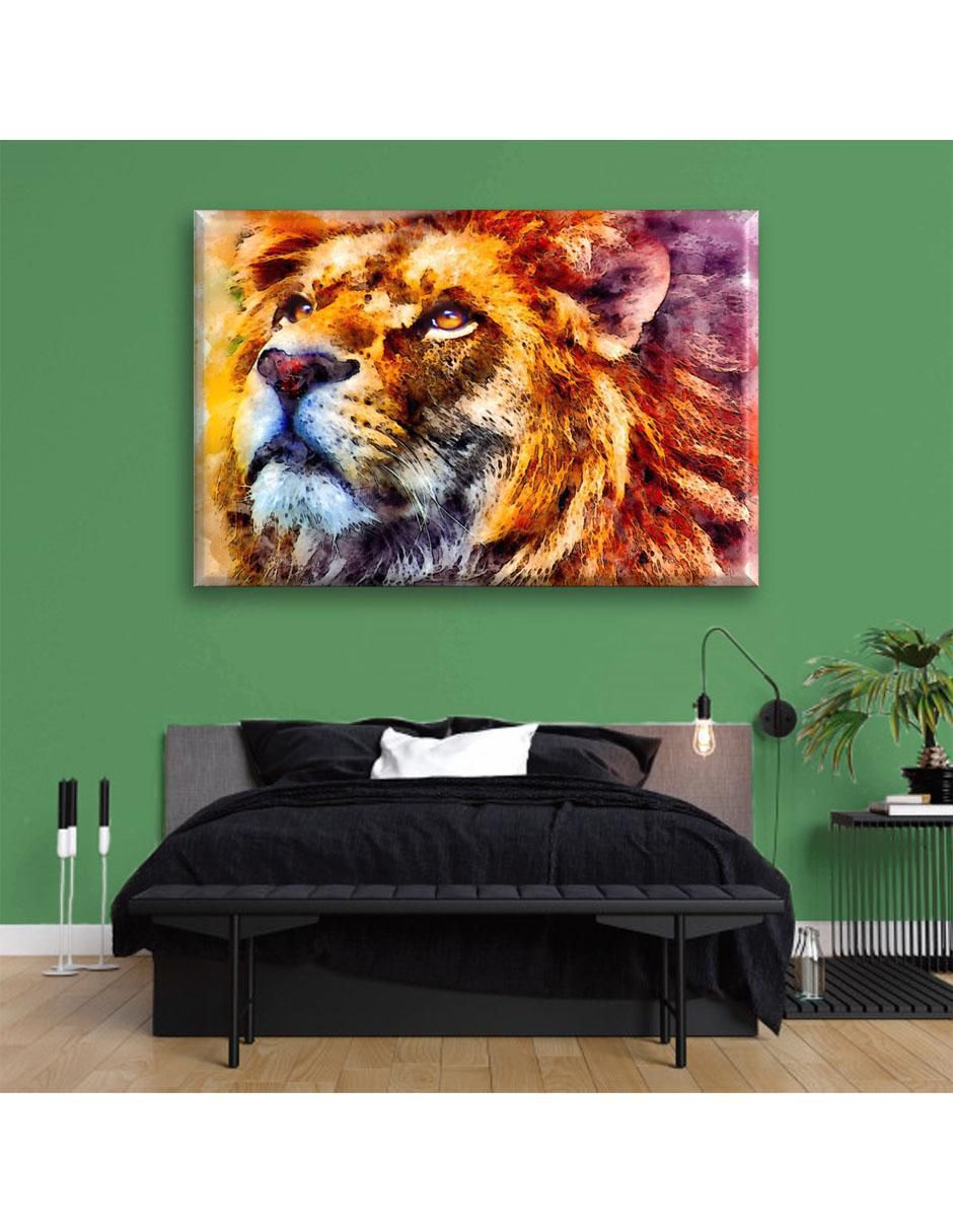 Cuadro decorativo León pintura 3