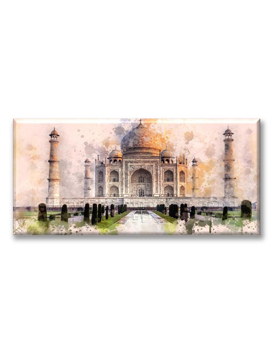 Cuadro decorativo Taj Mahal acuarela