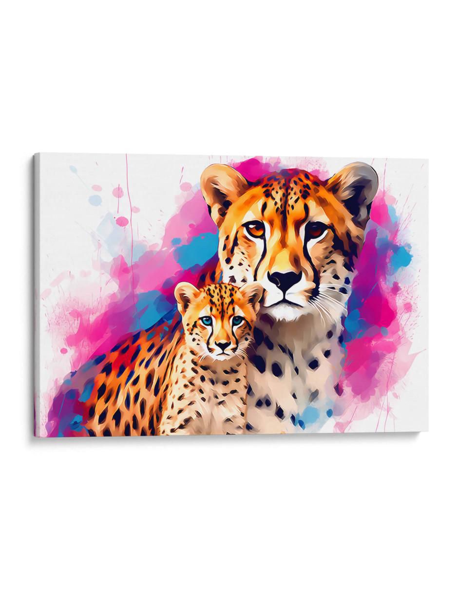 Cuadro decorativo Familia de cheetahs