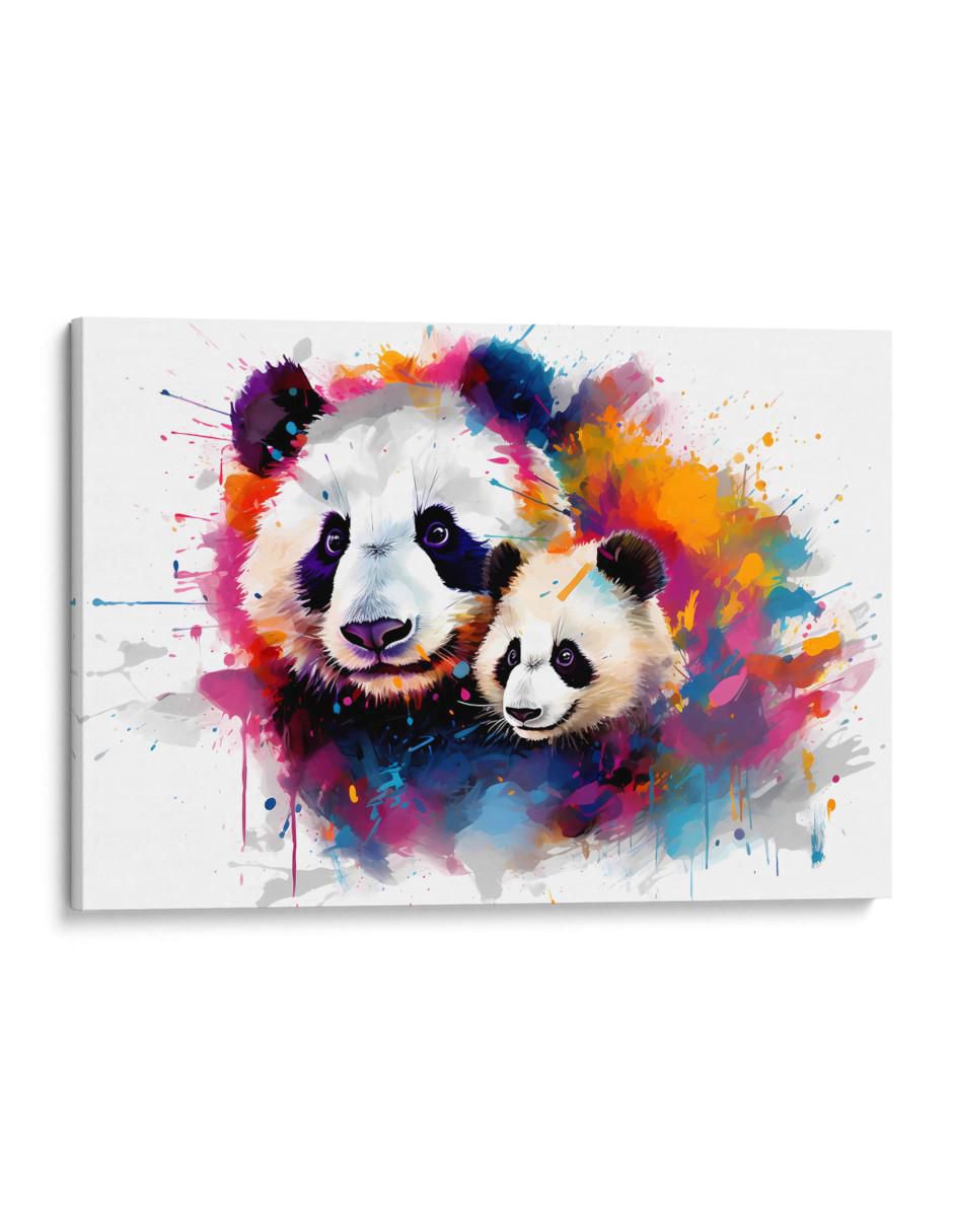 Cuadro decorativo Familia panda