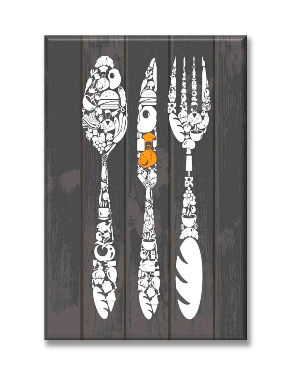 Cuadro decorativo Cubiertos comida Cuadro decorativo Cubiertos comida