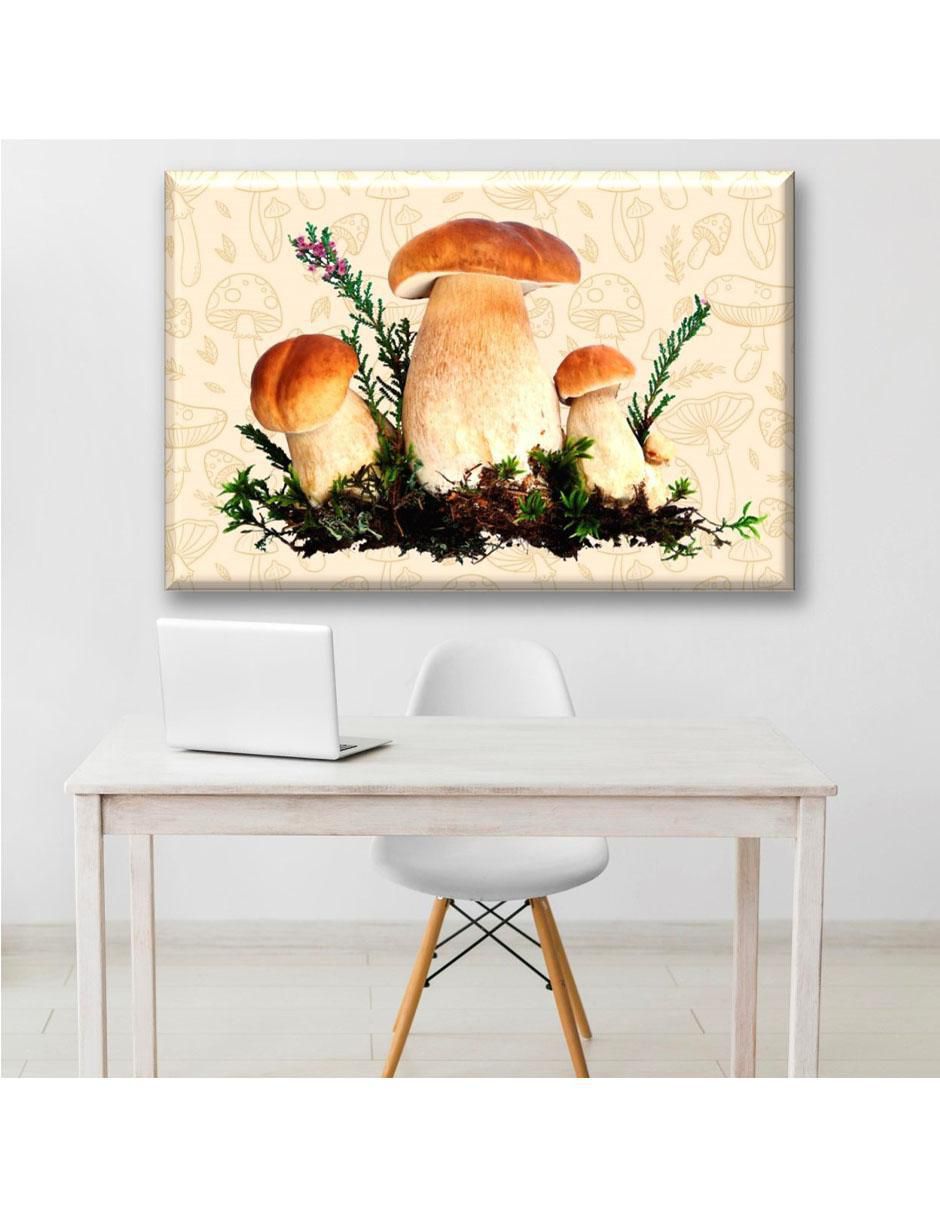 Cuadro decorativo hongos del bosque 2