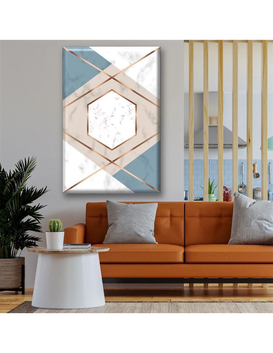 Cuadro decorativo Hexágono mármol 2
