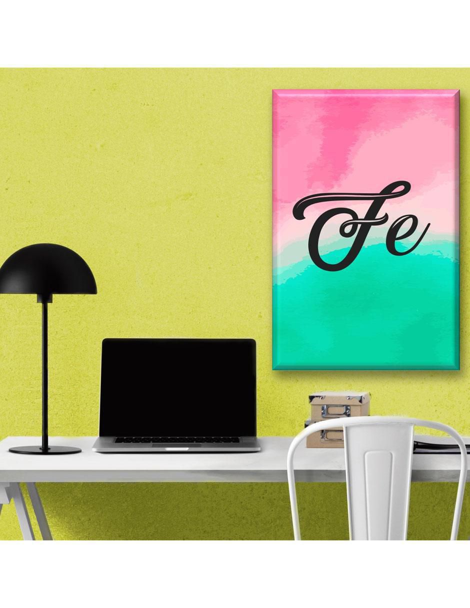 Cuadro decorativo Fe letras 2