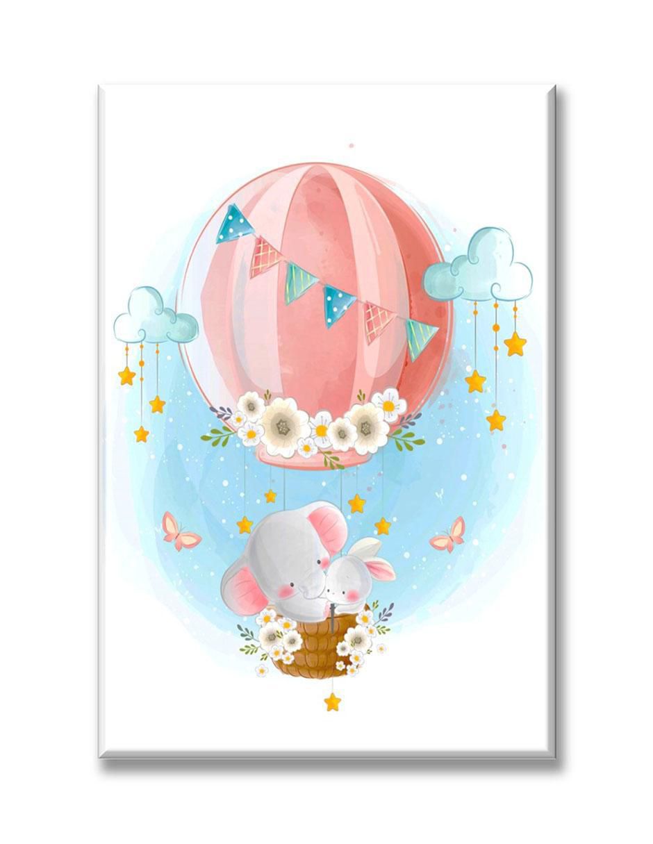 Cuadro decorativo Elefantes en globo