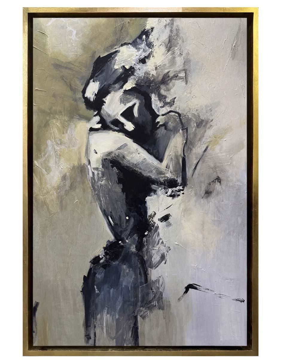 Pintura Abrázame técnica acrílico