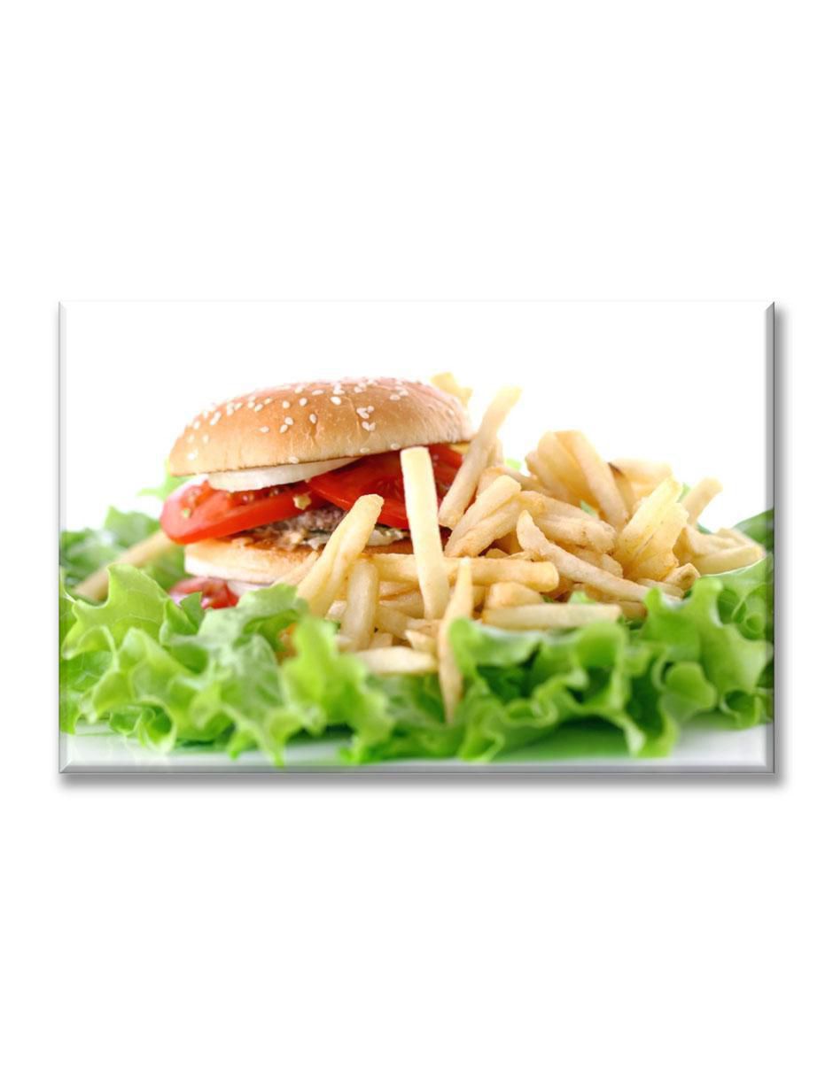 Cuadro decorativo Burger con papas