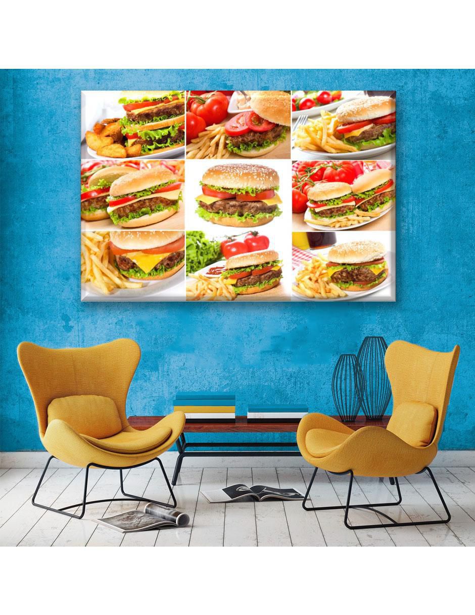 Cuadro decorativo Collage hamburguesas 2