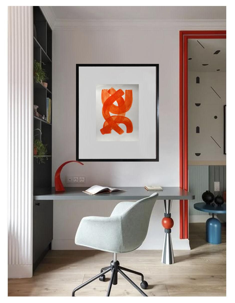 Pintura Orange técnica acrílico 4