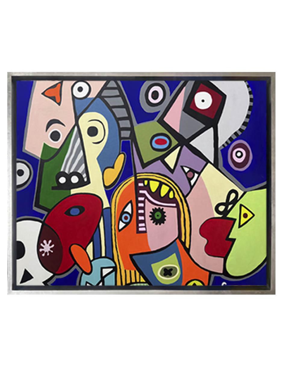 Pintura Fragmentos técnica acrílico Caras