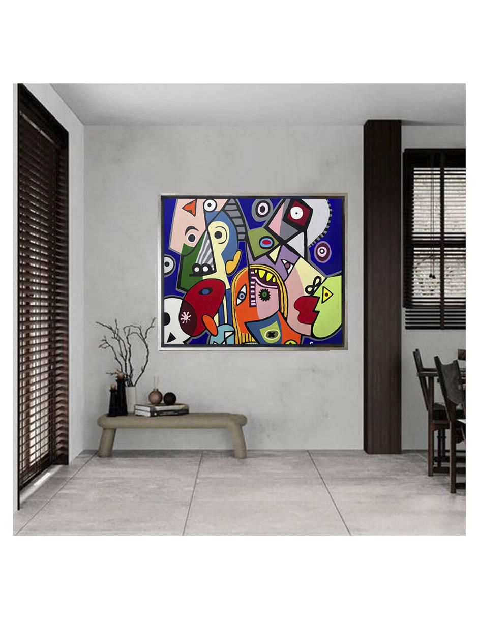 Pintura Fragmentos técnica acrílico Caras 2