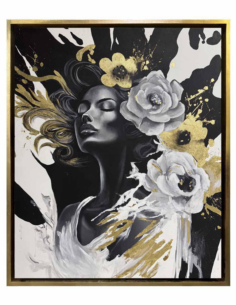 Pintura Blooming Beauty técnica acrílico