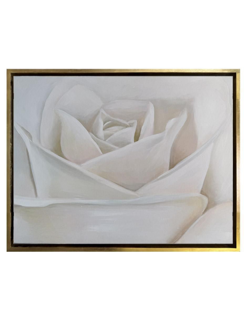 Pintura White Flower técnica acrílico Nature