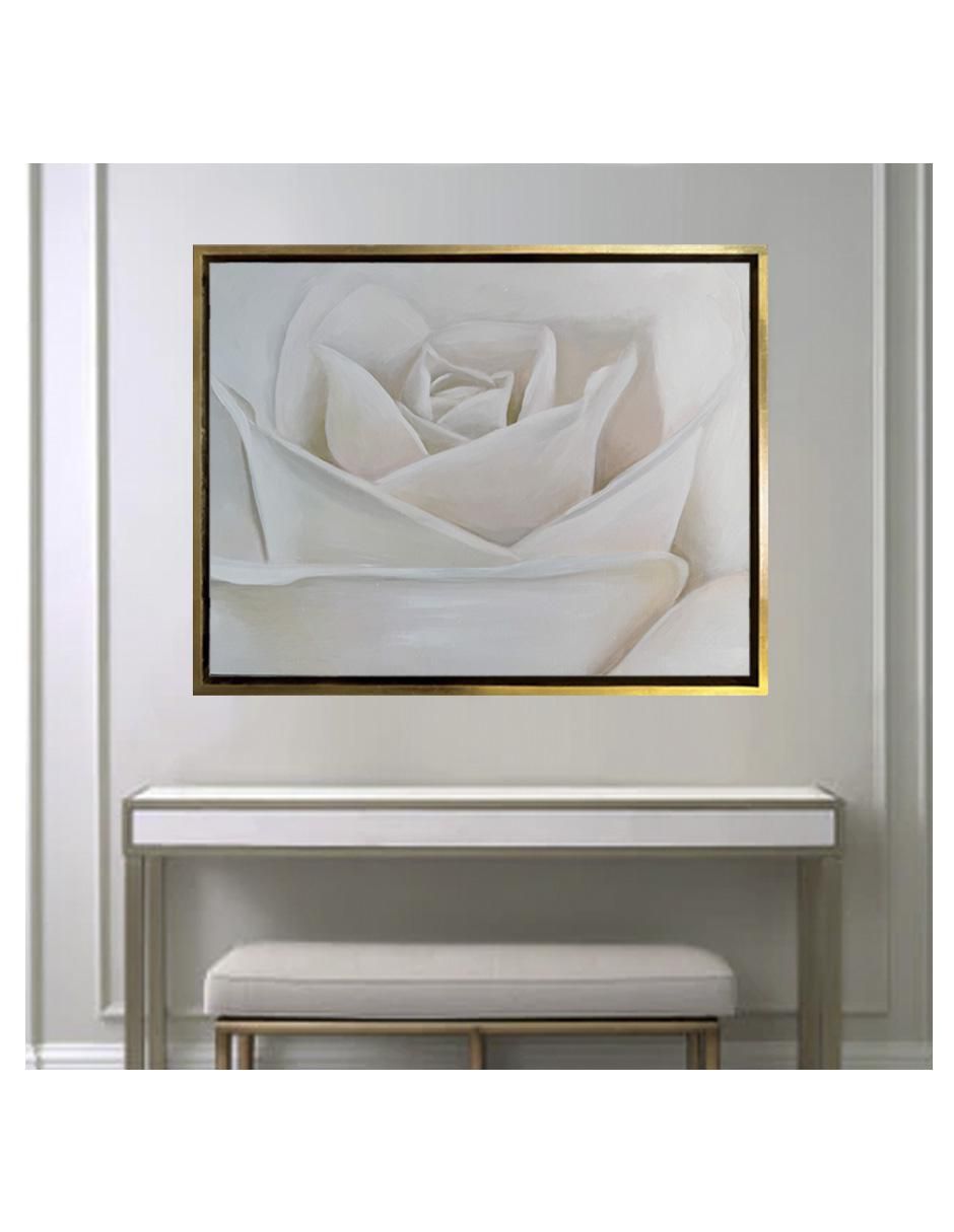 Pintura White Flower técnica acrílico Nature 3