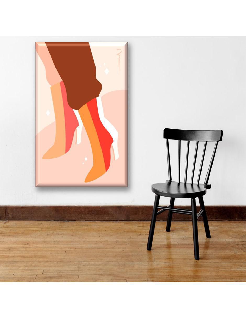 Cuadro decorativo Botas naranja 2