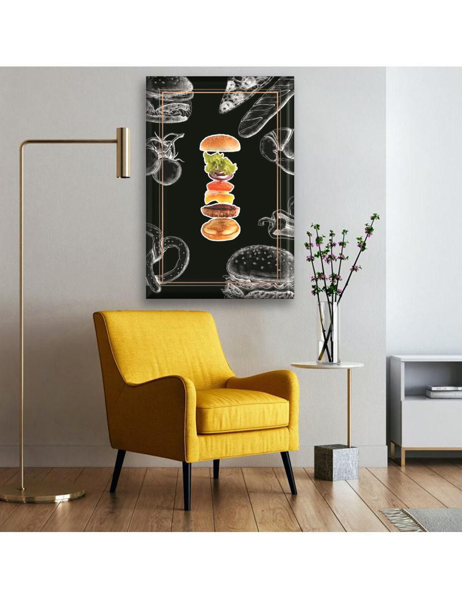 Cuadro decorativo Armando una hamburguesa 2