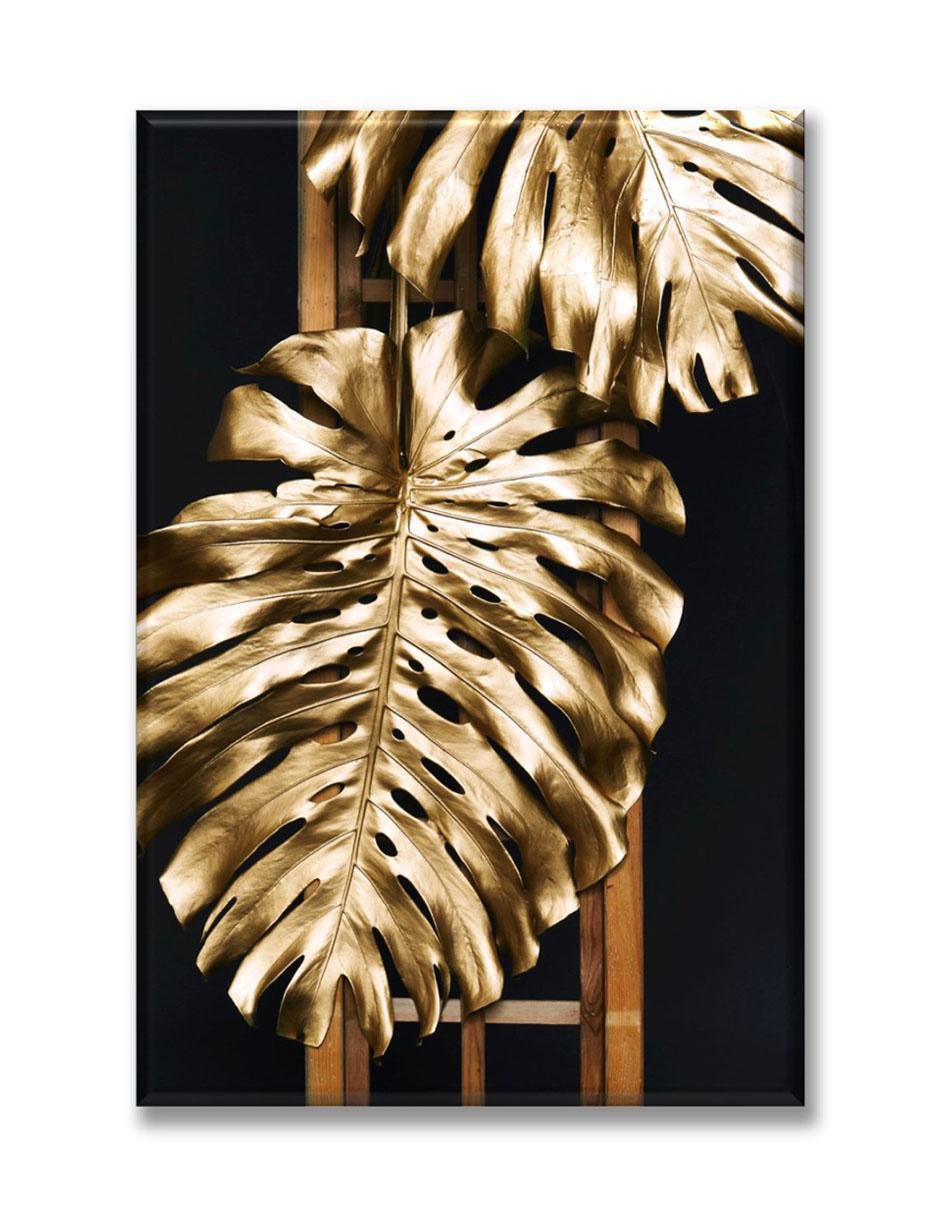 Cuadro decorativo Hojas doradas
