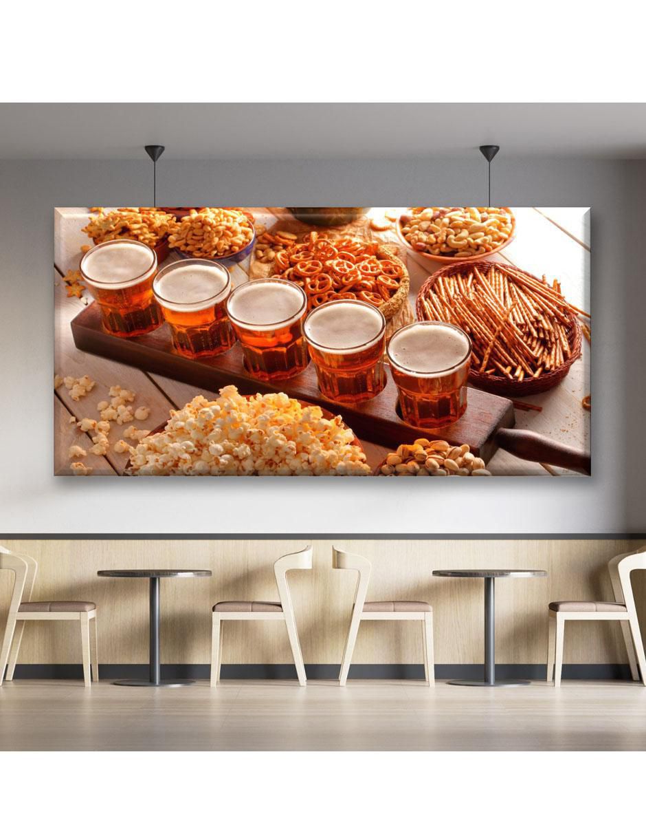 Cuadro decorativo Snacks y cerveza 2