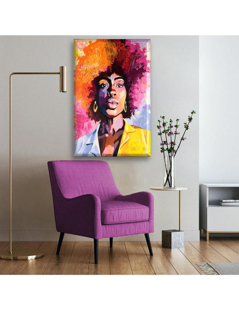 Cuadro decorativo Mujer manchas de pintura 3