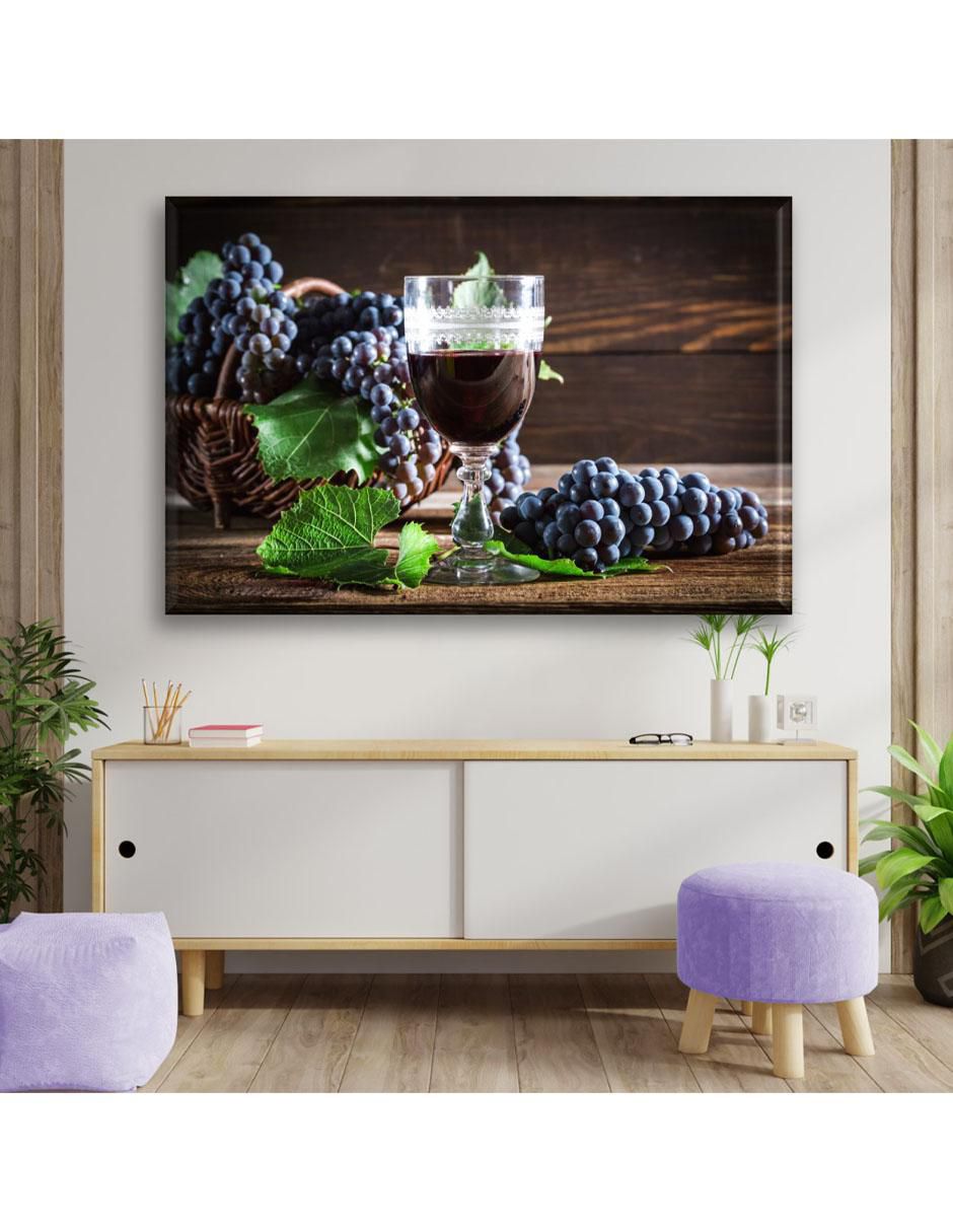 Cuadro decorativo Vino uvas 2