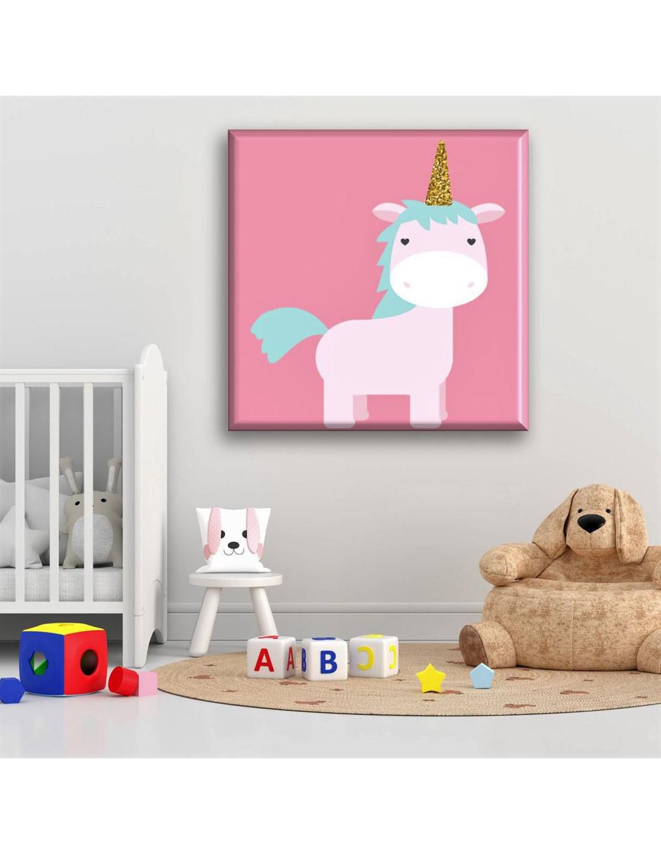 Cuadro decorativo Unicornio glitter 2