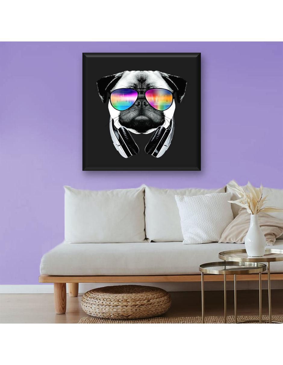 Cuadro decorativo Pug musical 2