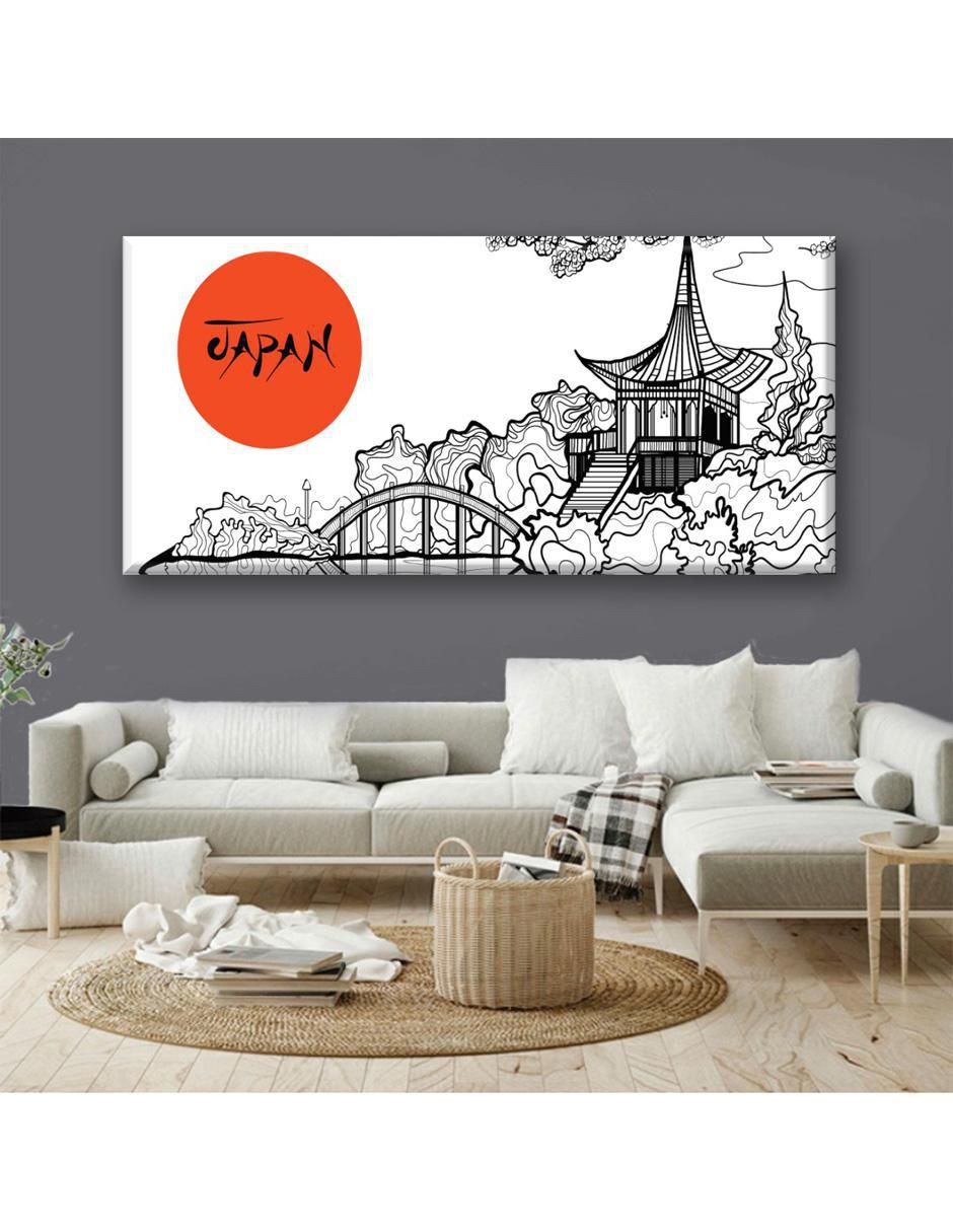 Cuadro decorativo Ilustración panorámica Japón 2