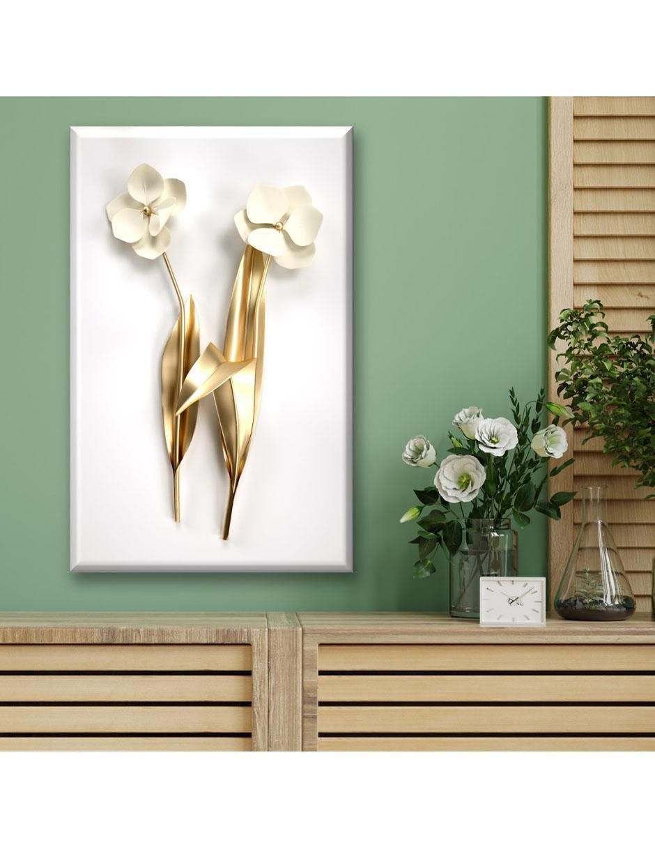 Cuadro decorativo Tallo dorado 2