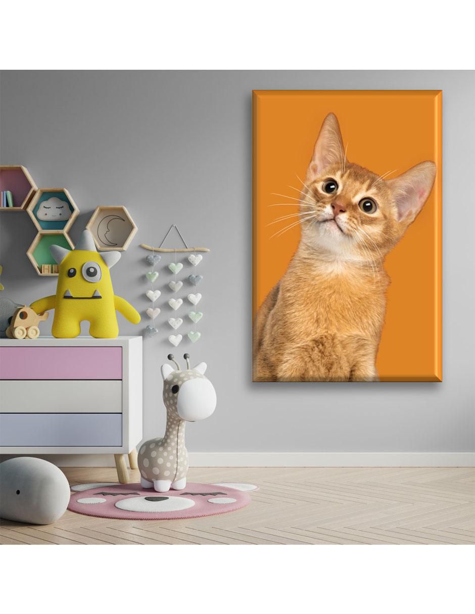 Cuadro decorativo Gato naranja 3