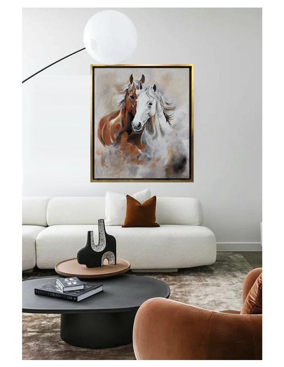 Pintura Almas Gemelas técnica acrílico AnimalArt 4