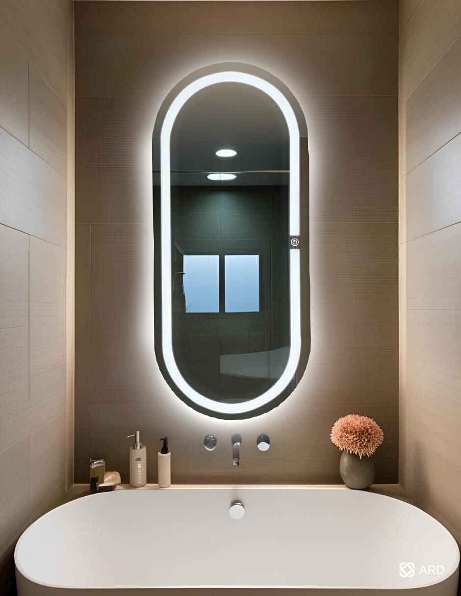 Espejo ovalado para baño con luz Led Glanz Oval Elegance 3