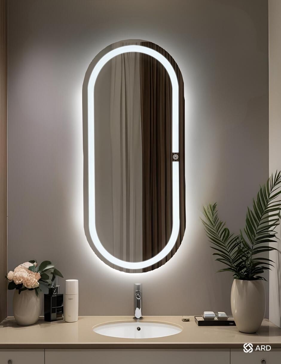 Espejo ovalado para baño con luz Led Glanz Oval Elegance 4