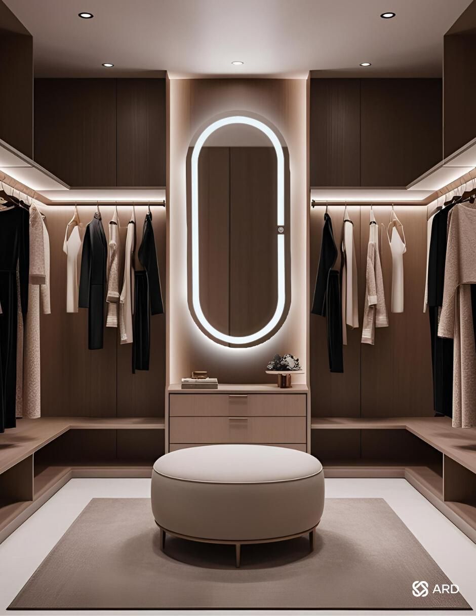Espejo ovalado para baño con luz Led Glanz Oval Elegance 5