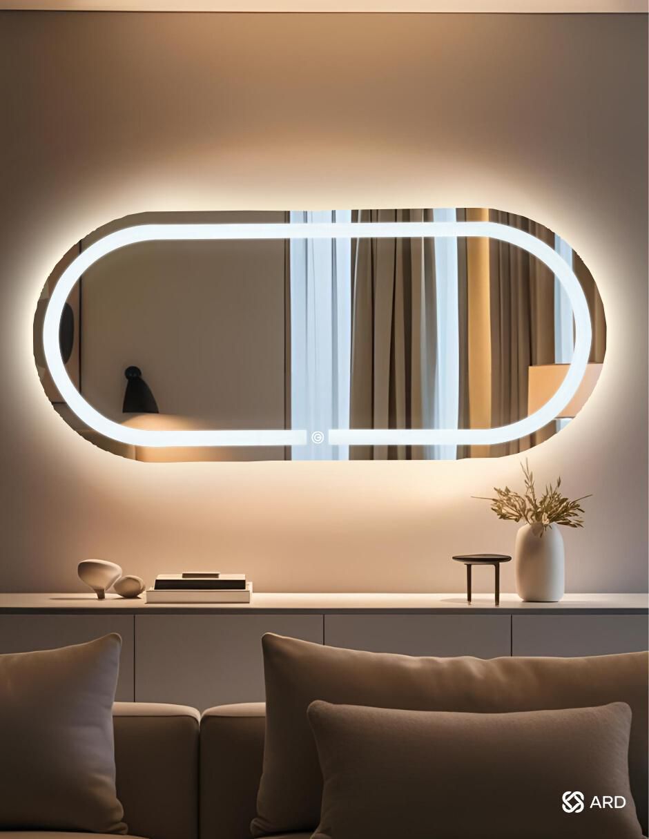 Espejo ovalado para baño con luz Led Glanz Oval Elegance 6