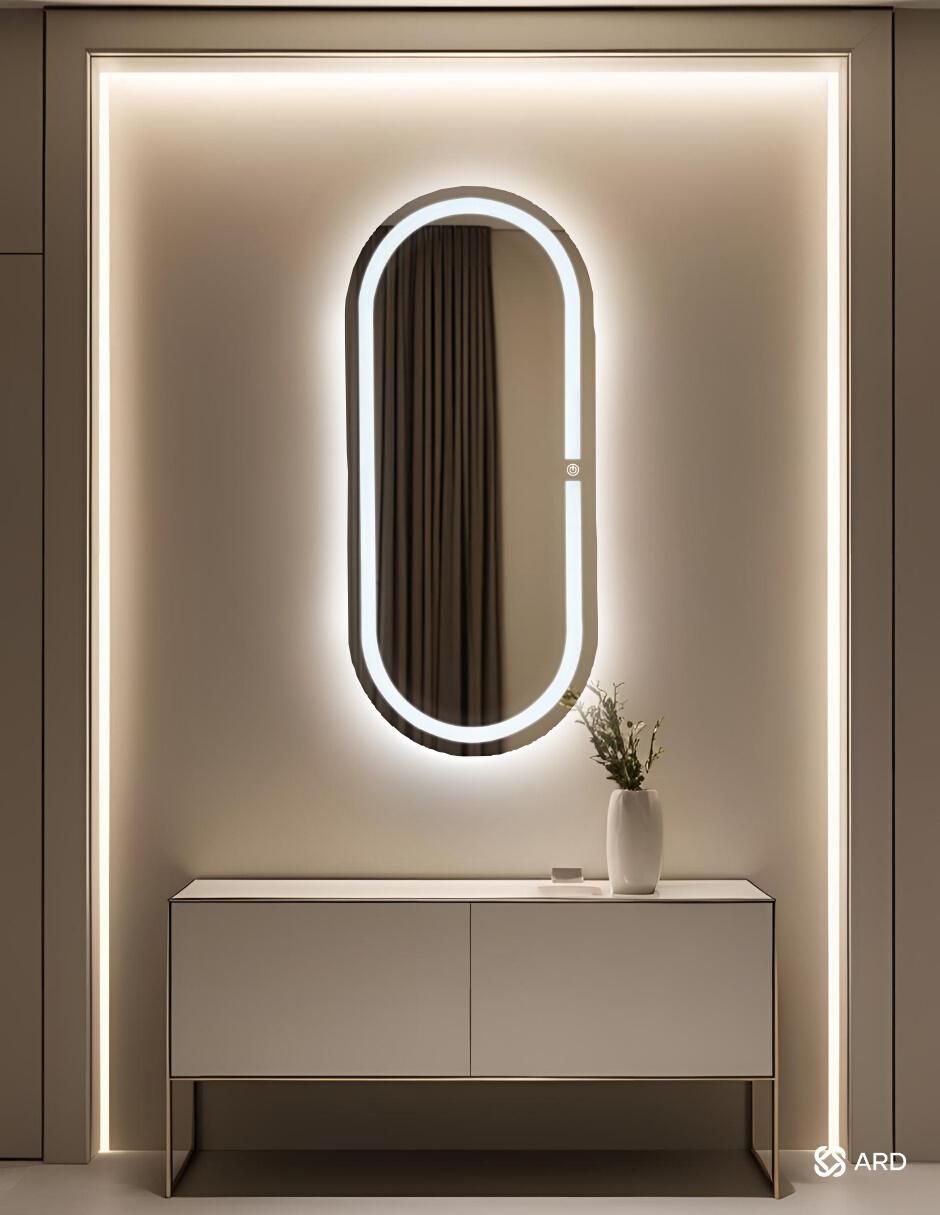 Espejo ovalado para baño con luz Led Glanz Oval Elegance 8