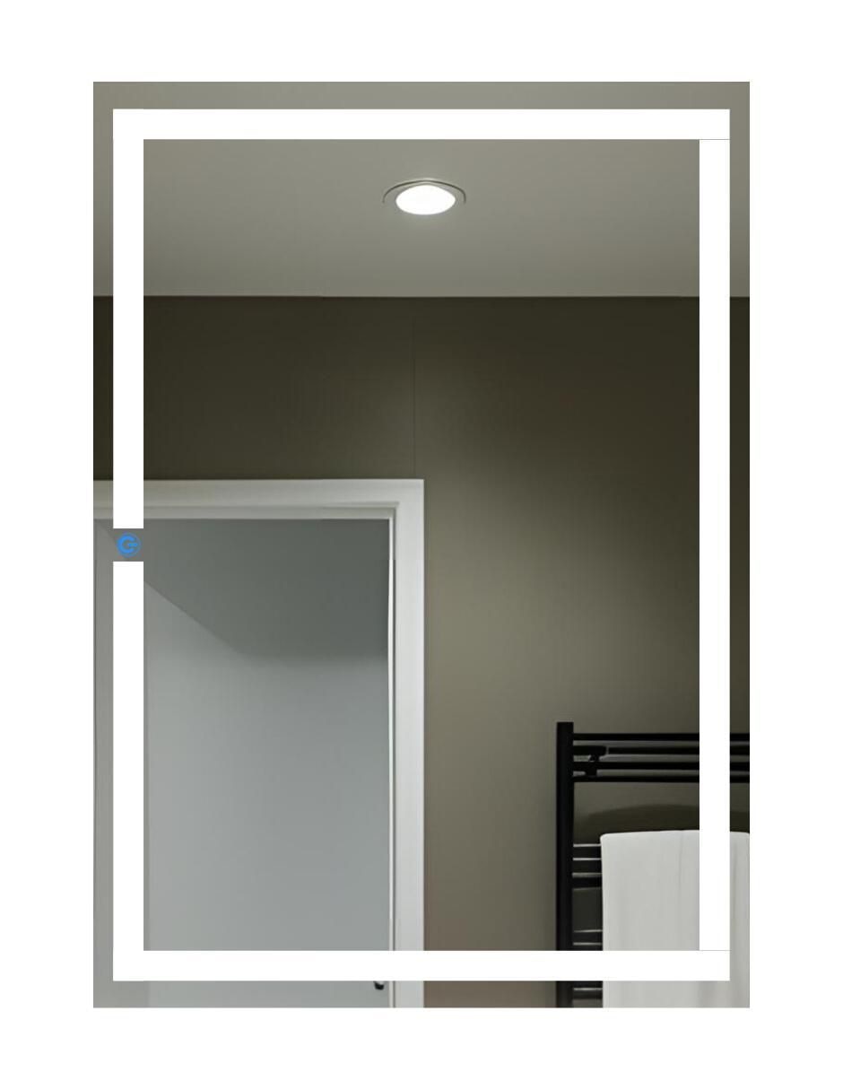 Espejo rectangular para baño con luz Led Glanz Prestige