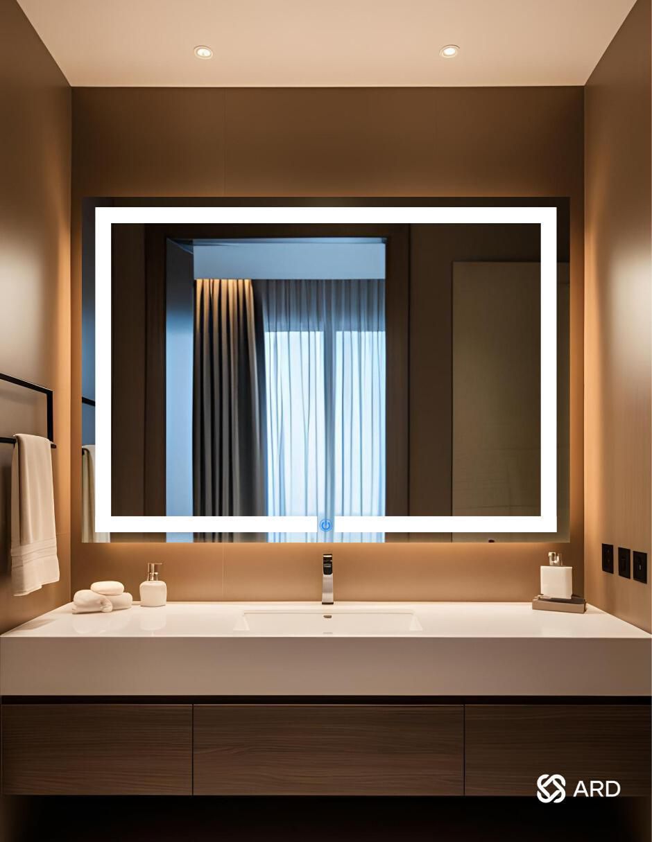 Espejo rectangular para baño con luz Led Glanz Prestige 3