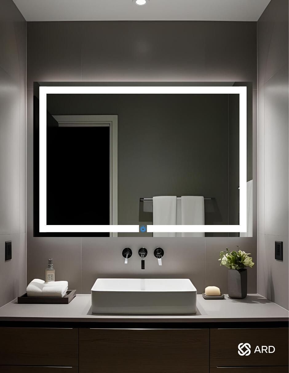 Espejo rectangular para baño con luz Led Glanz Prestige 6