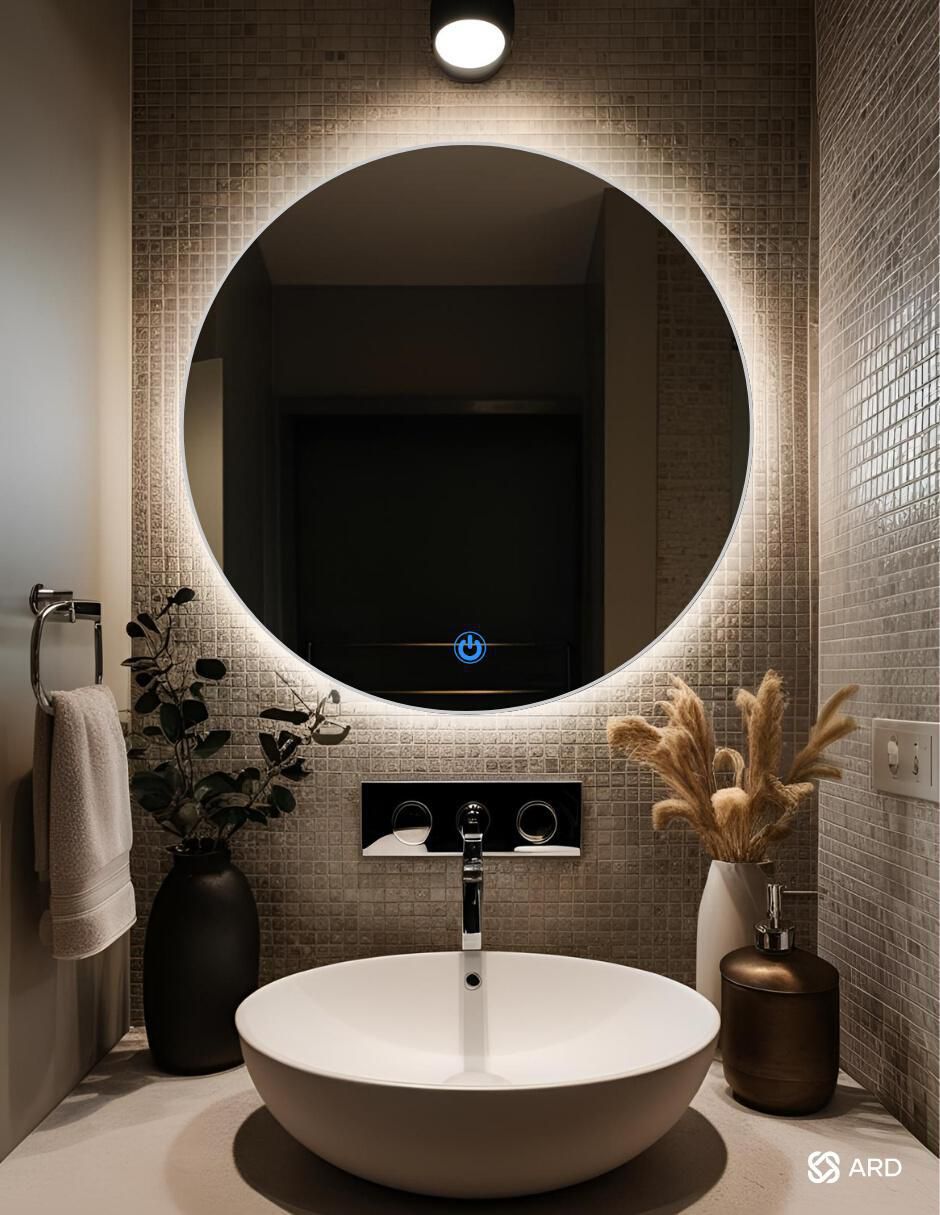 Espejo redondo para baño con luz Led Glanz Backlit Soul 2