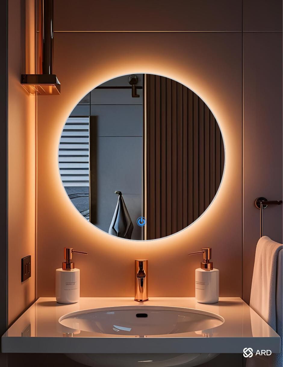 Espejo redondo para baño con luz Led Glanz Backlit Soul 3