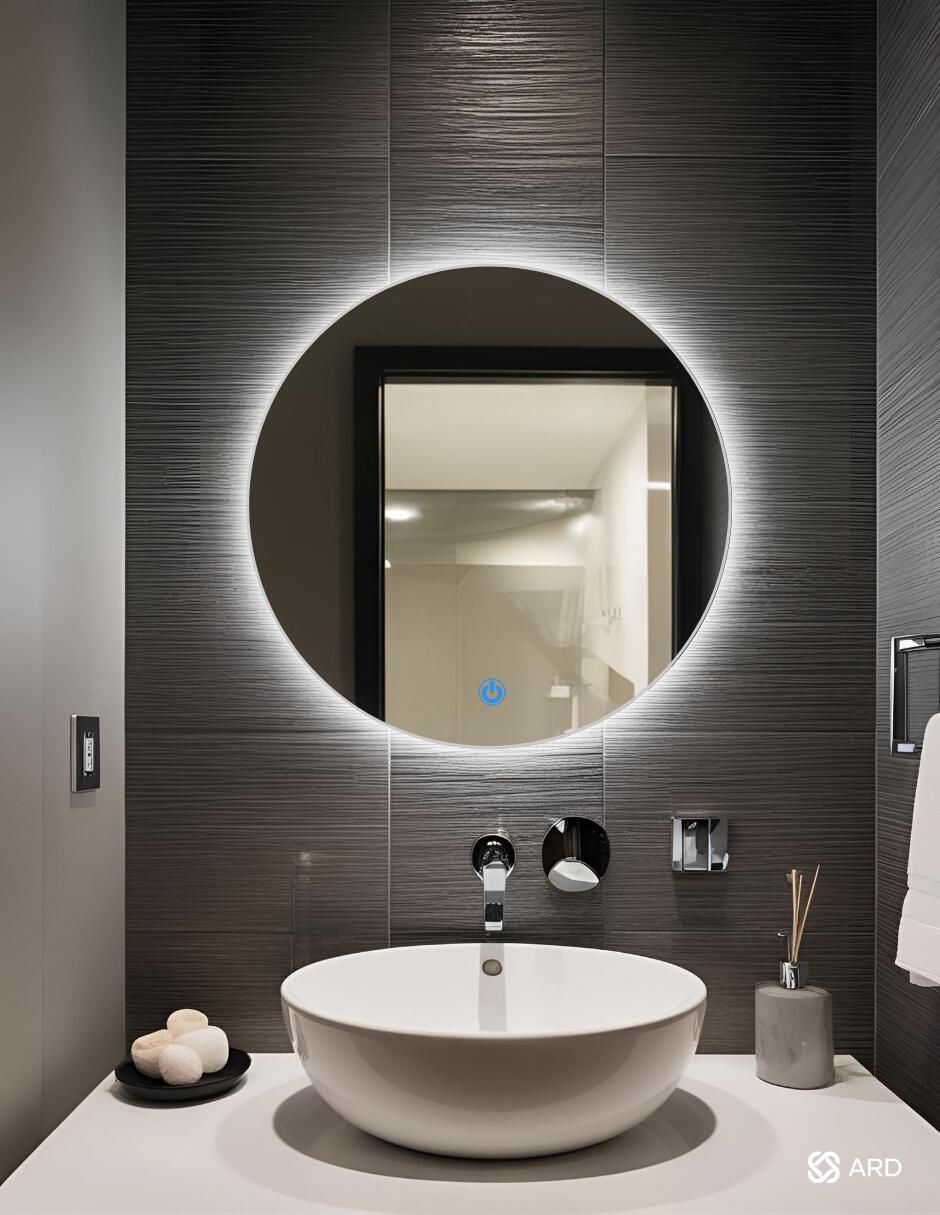 Espejo redondo para baño con luz Led Glanz Backlit Soul 4