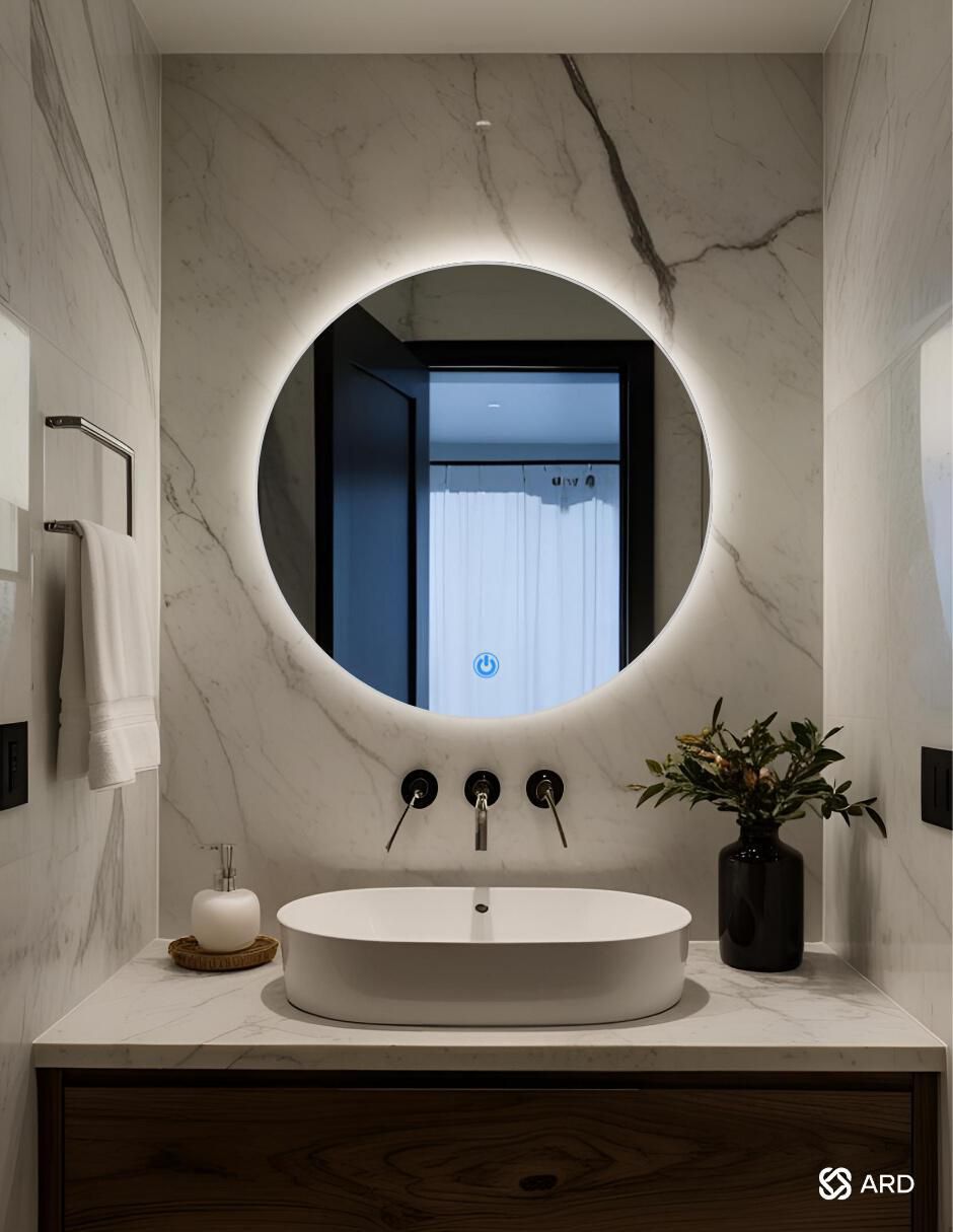 Espejo redondo para baño con luz Led Glanz Backlit Soul 6