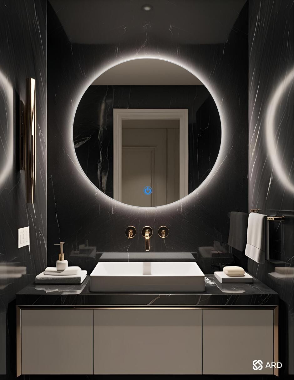 Espejo redondo para baño con luz Led Glanz Backlit Soul 7