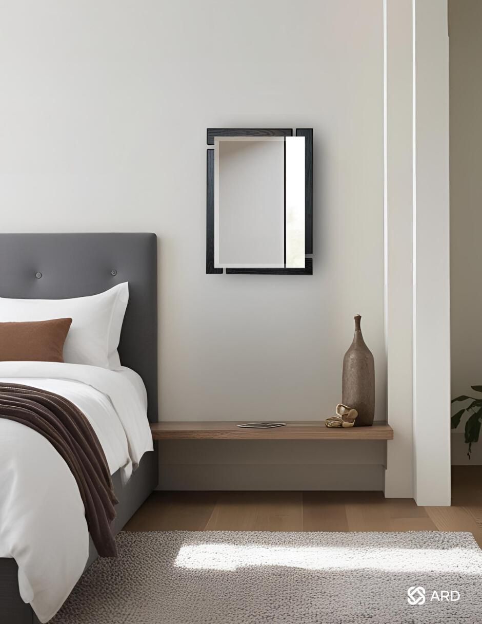 Espejo rectangular Decorativo de pared de madera Glanz Blackwood 7