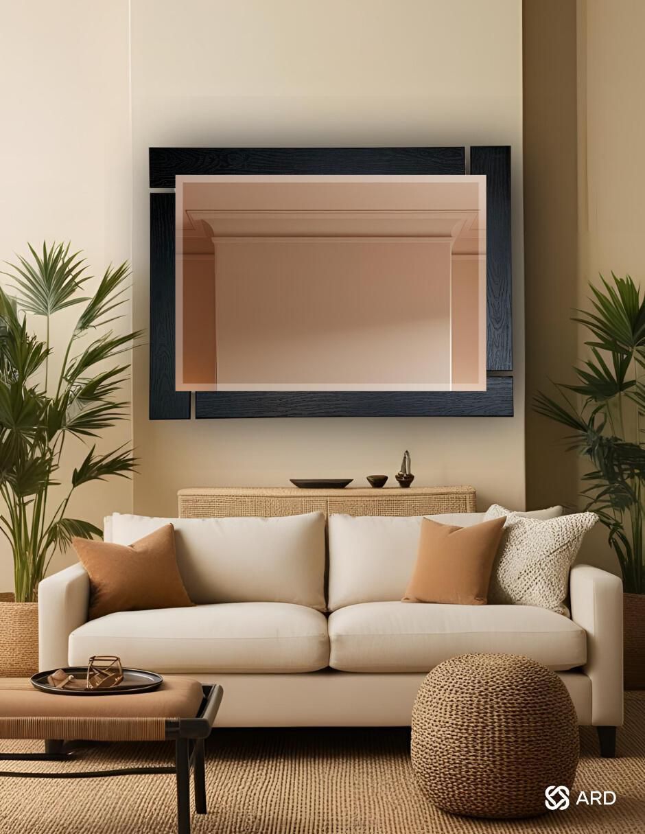 Espejo rectangular Decorativo de pared de madera Glanz Blackwood 7