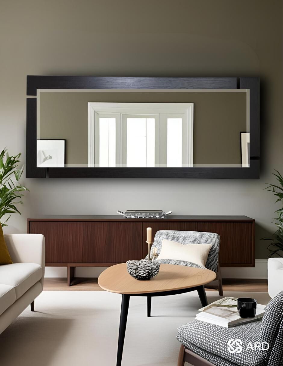 Espejo rectangular Decorativo de pared de madera Glanz Blackwood 3
